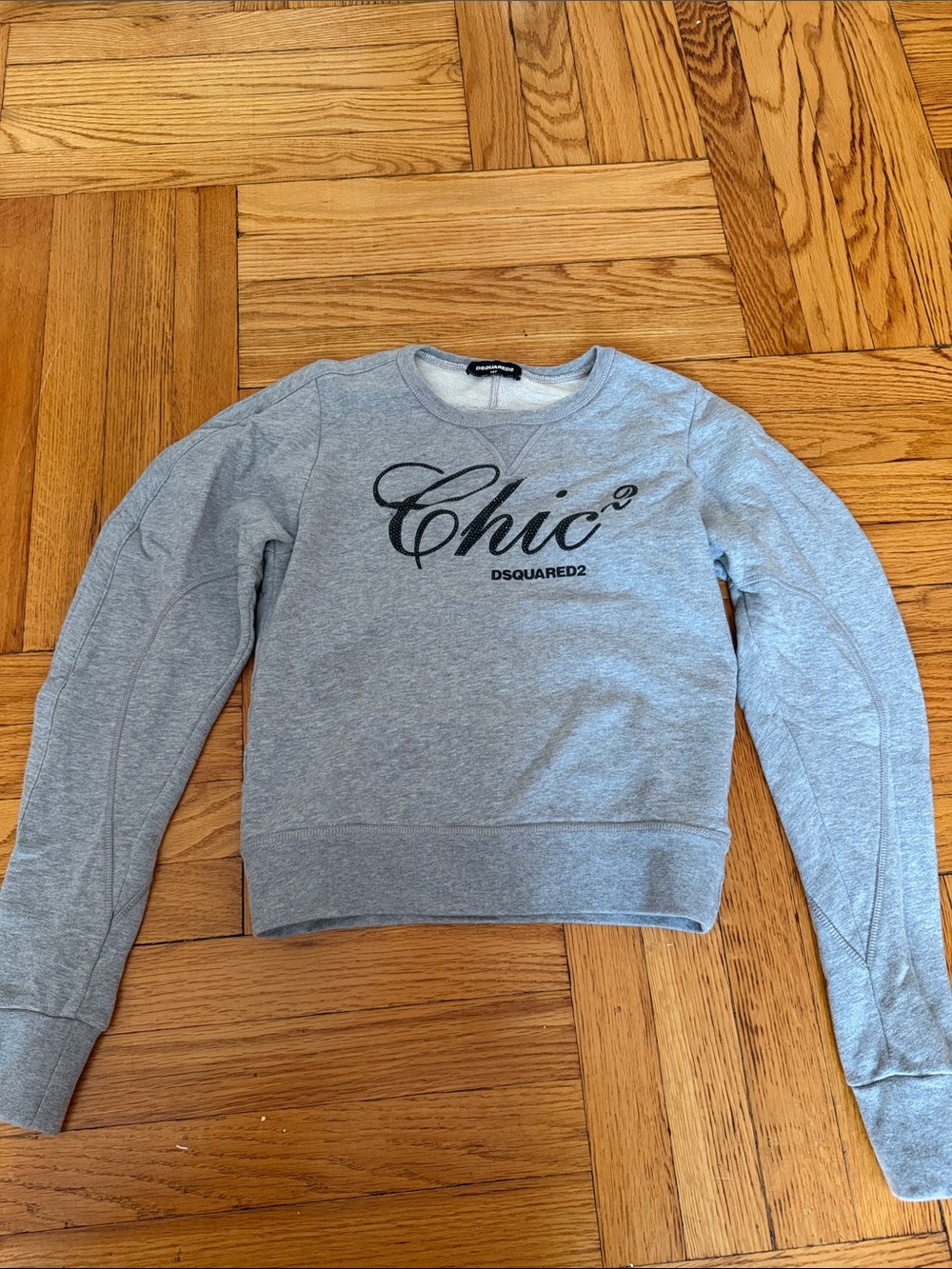 DSQUARED2 Light Gray 'Chic' Crewneck Sweatshirt